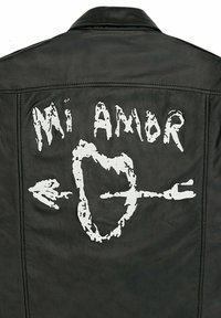 Mira Paris MI AMOR EMBROIDERY BIKER PERFECTO JACKET - Kožená bunda - black