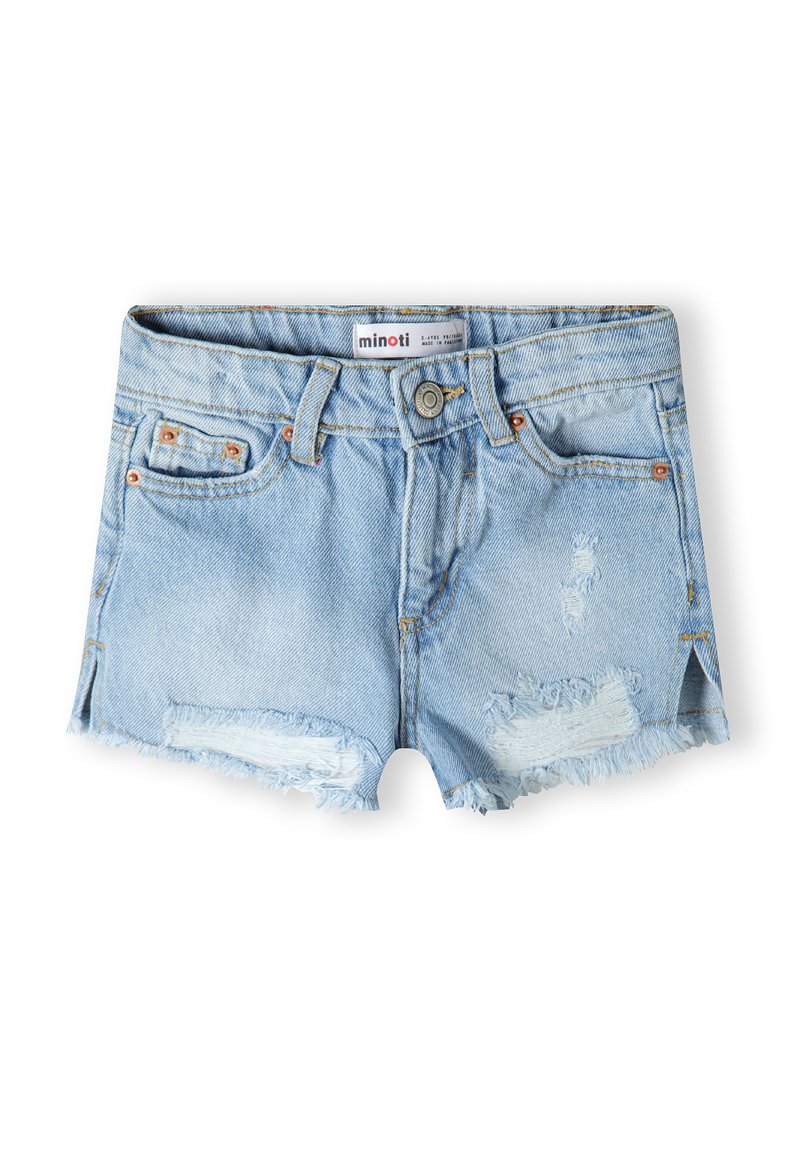 MINOTI - FRAYED EDGE - Shorts di jeans - light blue denim, Ingrandire