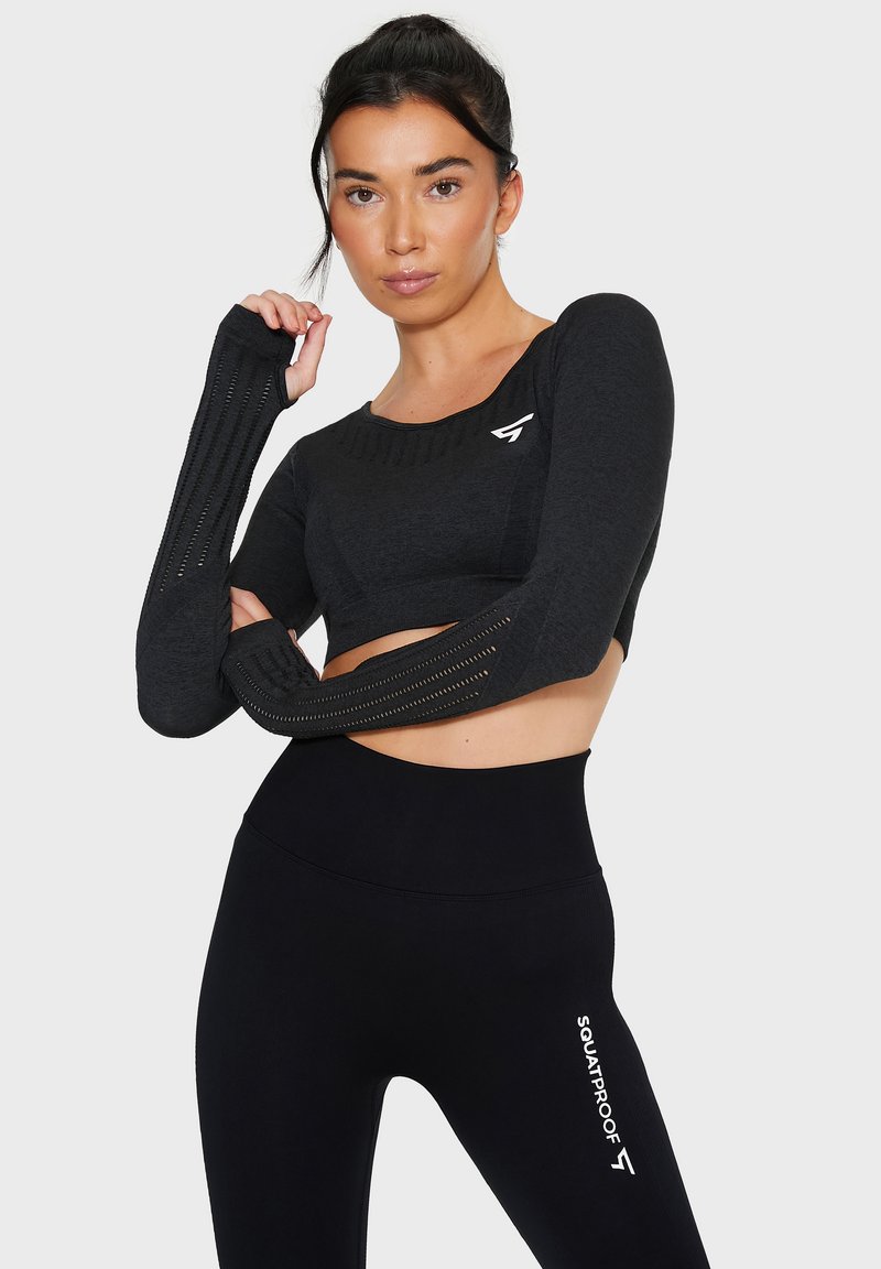 SQUATPROOF Majica z dolgimi rokavi - black