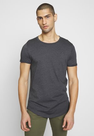 LONG BASIC WITH LOGO - Jednoduché triko - dark grey