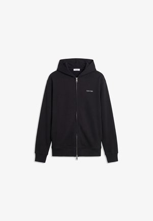 Calvin Klein, MICRO LOGO HOODIE - Sweat zippé - black