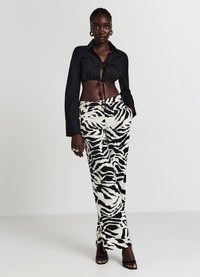 Calliope CROPPED CON LACCETTI - Camicetta - ultrablack
