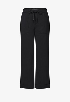 Street One, STRAIGHT LEG HOSE IM CASUAL FIT MIT TURN-UP - Pantalon classique - black
