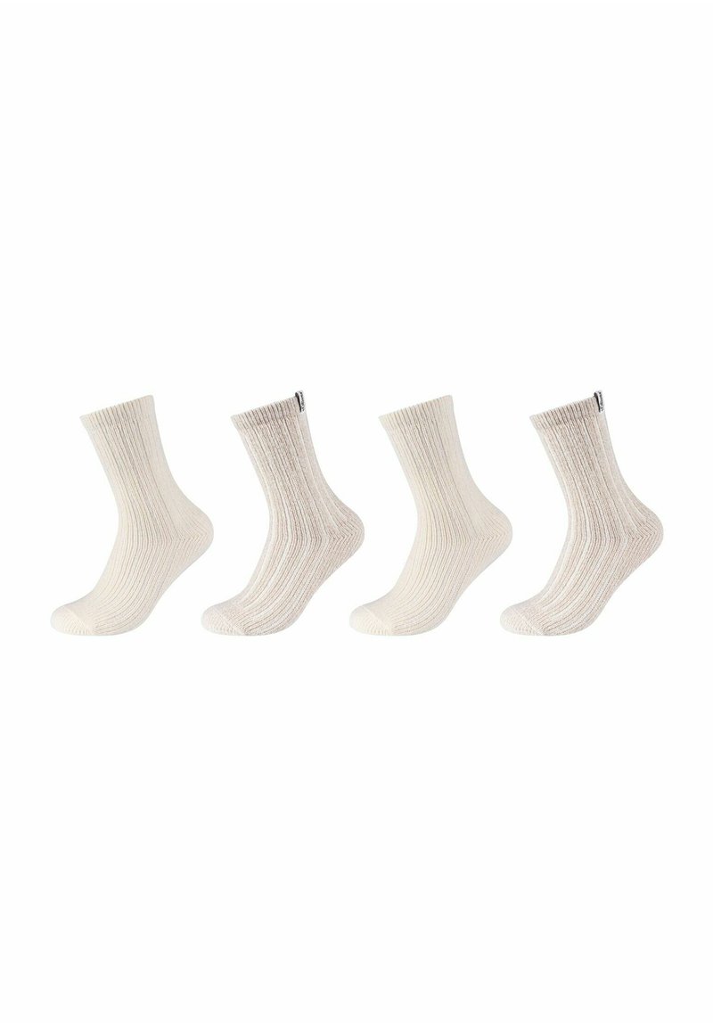s.Oliver 4 PACK - Strømper - offwhite melange