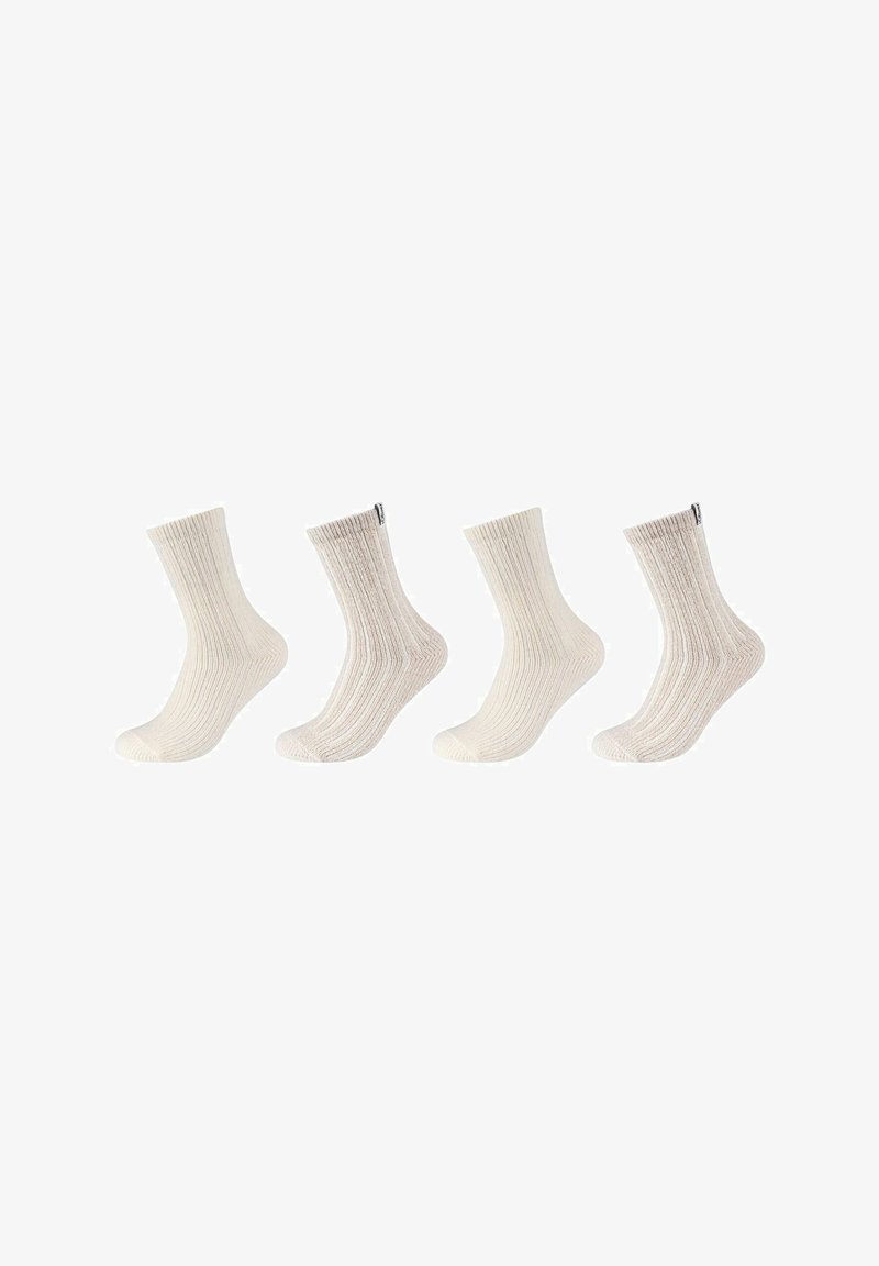 s.Oliver 4 PACK - Strømper - offwhite melange