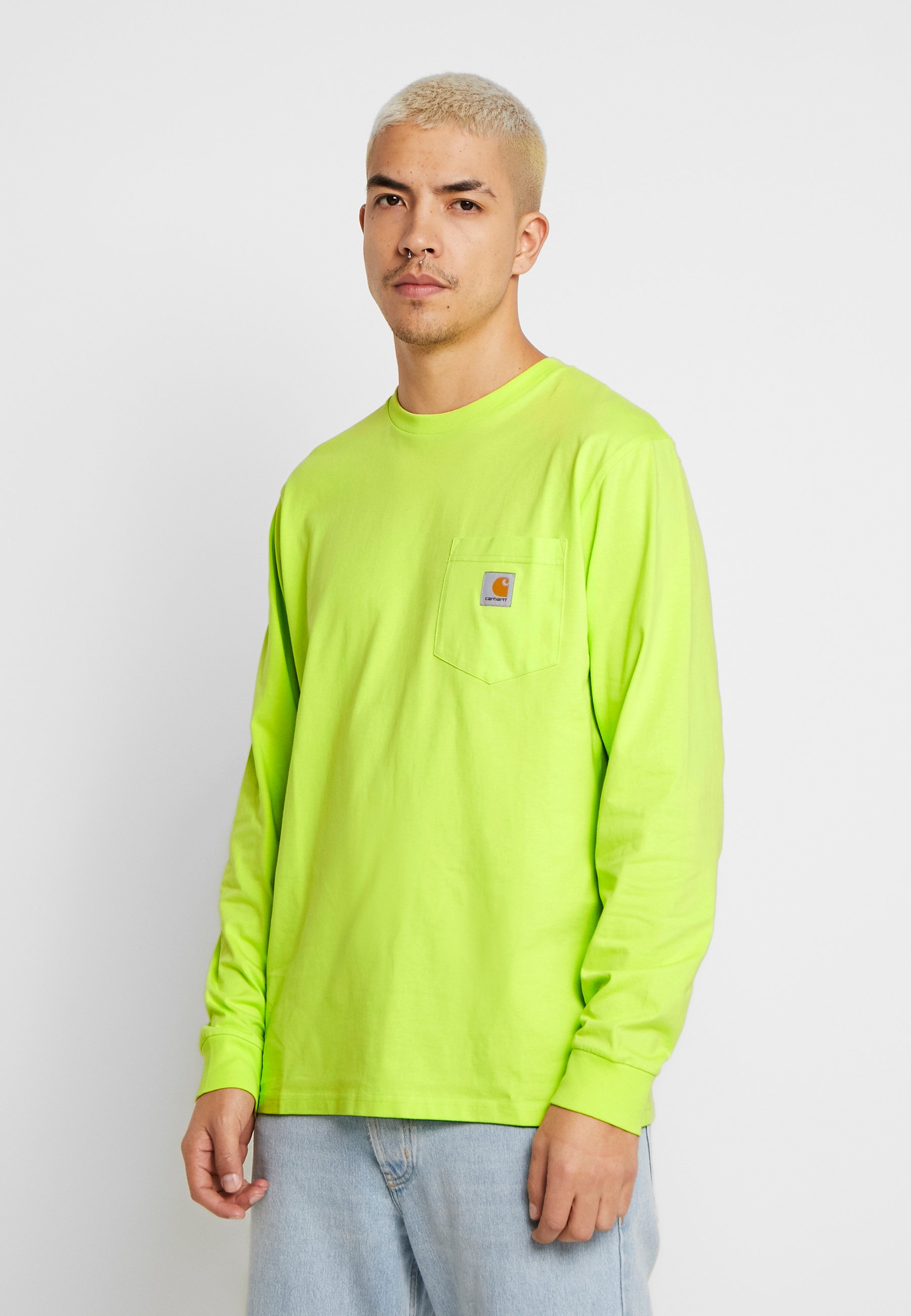 Carhartt WIP POCKET Topper langermet lime Zalando.no Carhartt WIP LOCAL SOUND - Topper langermet - yoda