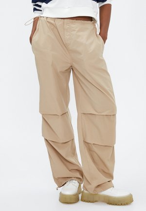 ELASTIC WAIST  - Tygbyxor - beige