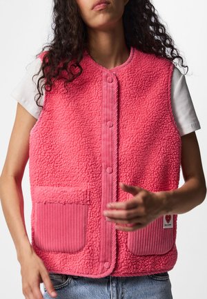 Pieces, PCANASTACIA TEDDY VEST BC - Smanicato - pink lemonade