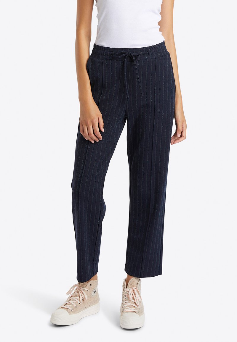 Rich & Royal JACQUARD MIT STREIFEN - Trainingsbroek - midnight blue