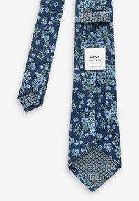 Next PATTERN SLIM - Kravata - navy blue floral