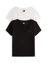 2 PACK - T-shirt básica - ecru/black