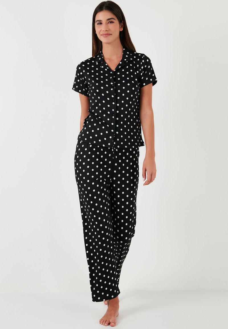 LELA REGULAR FIT SET - Komplet pidžame - black