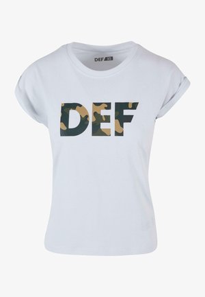 DEF, SIGNED - Nyomott mintás póló - white