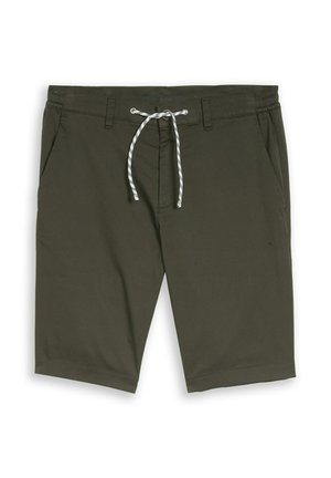 TOM TAILOR, TOM TAILOR HOSEN & CHINO CHINO SHORTS MIT KORDELZUG - Shorts - deep leaf green