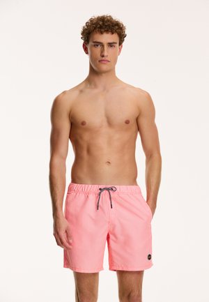 REGULAR FIT STRIPE - Swimming shorts - neon orange