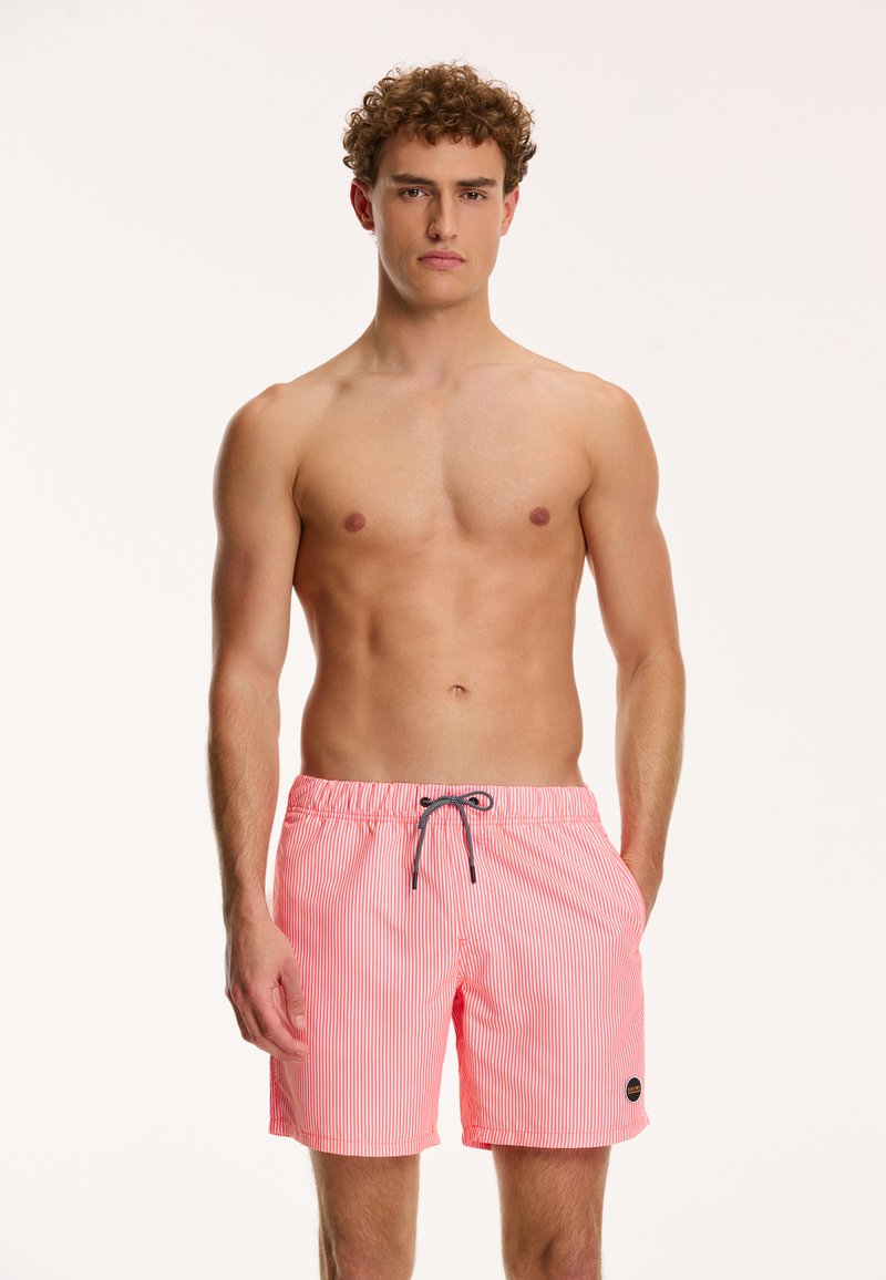Shiwi REGULAR FIT STRIPE - Fürdőnadrág - neon orange