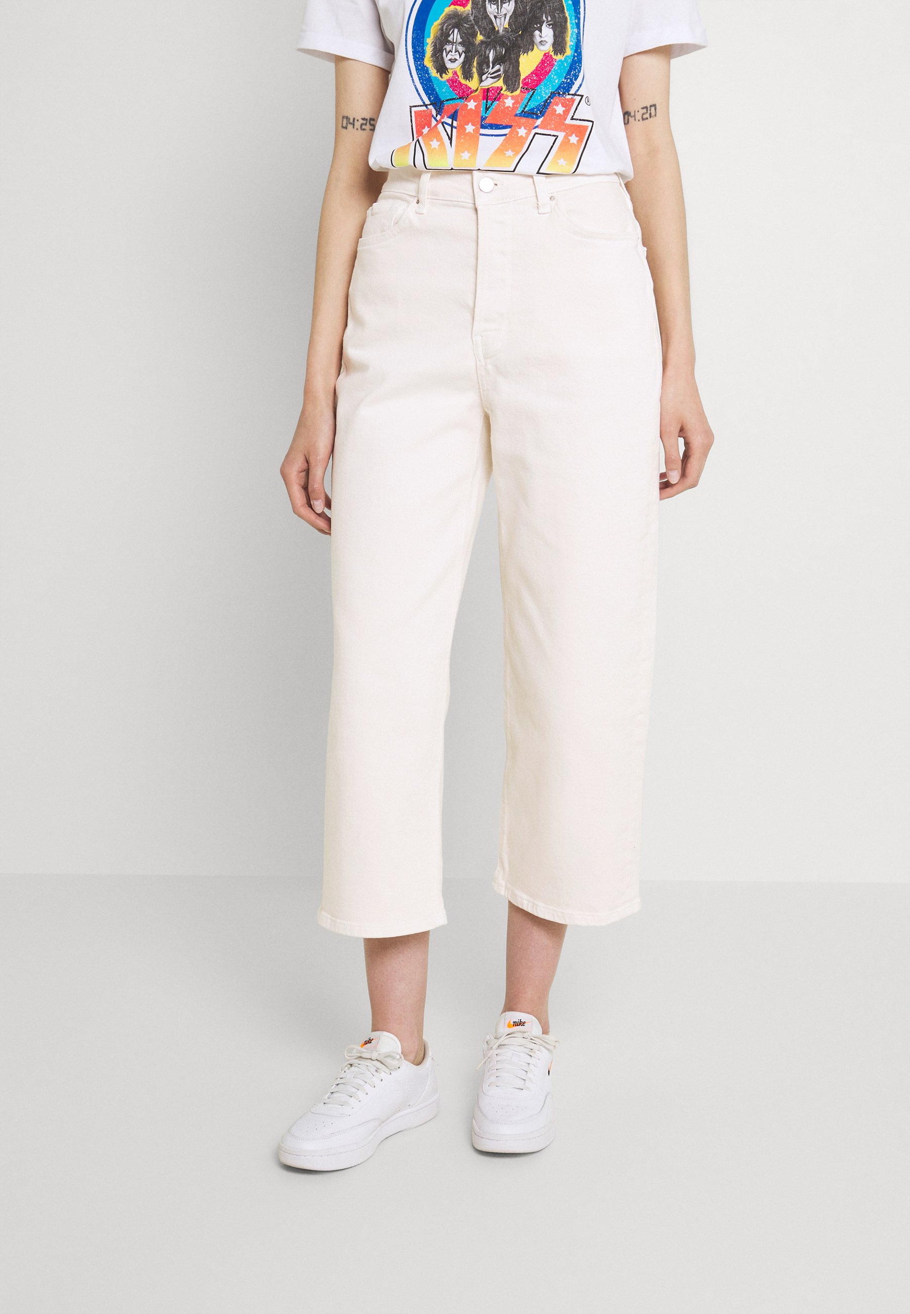 Even\u0026Odd Wide leg cropped jeans - Jeans 