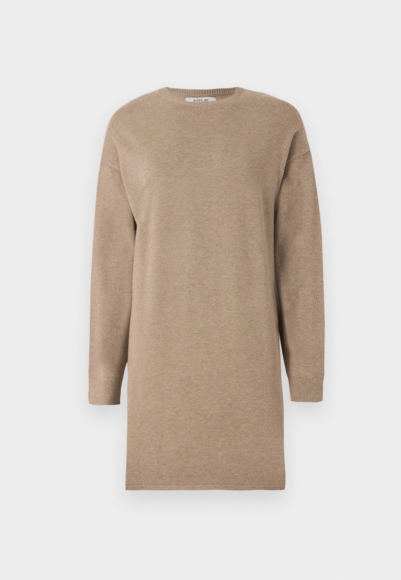 Replay Gebreide jurk camel Replay Gebreide jurk camel