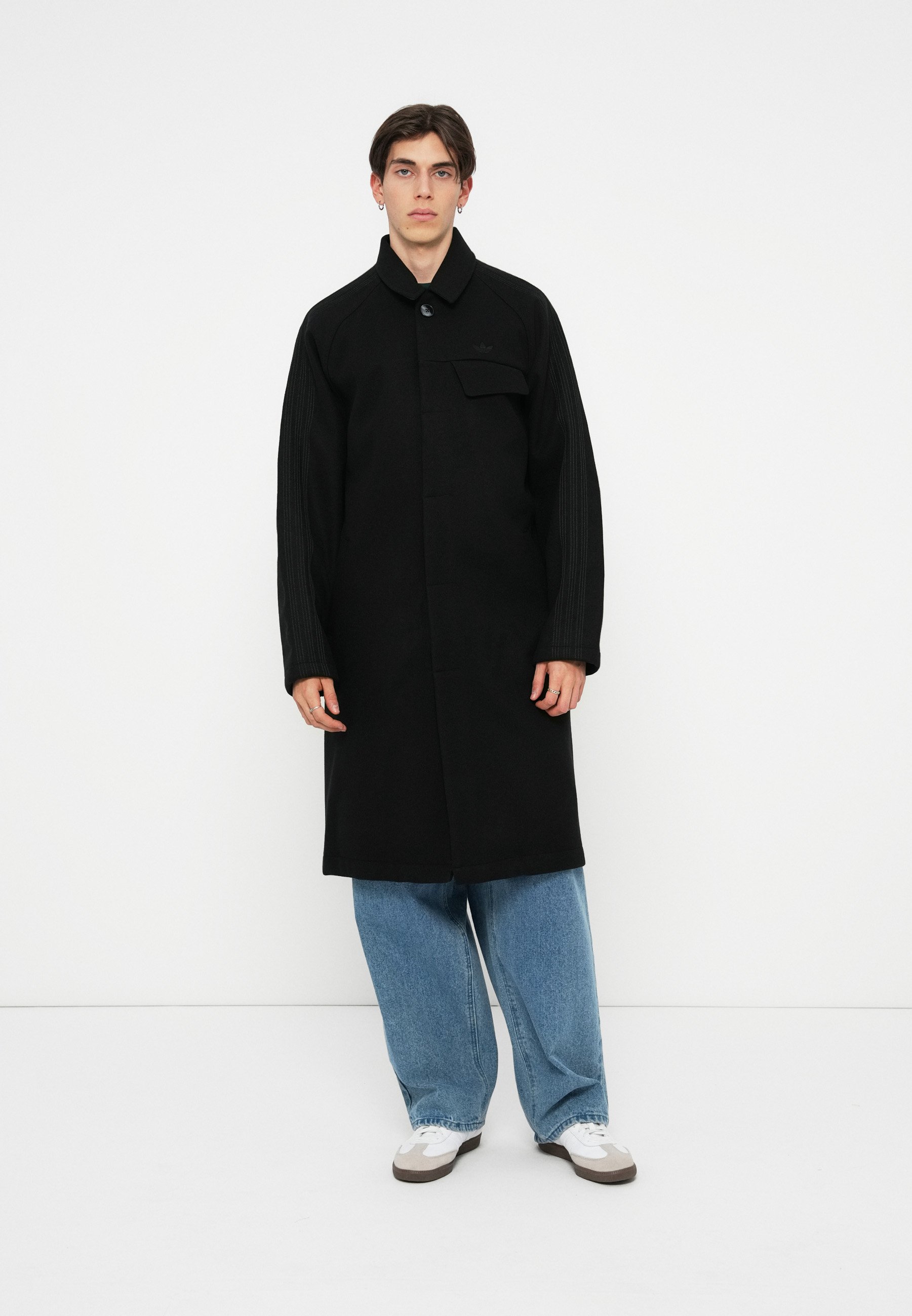 adidas Originals OVERCOAT - Classic coat - black - Zalando.co.uk