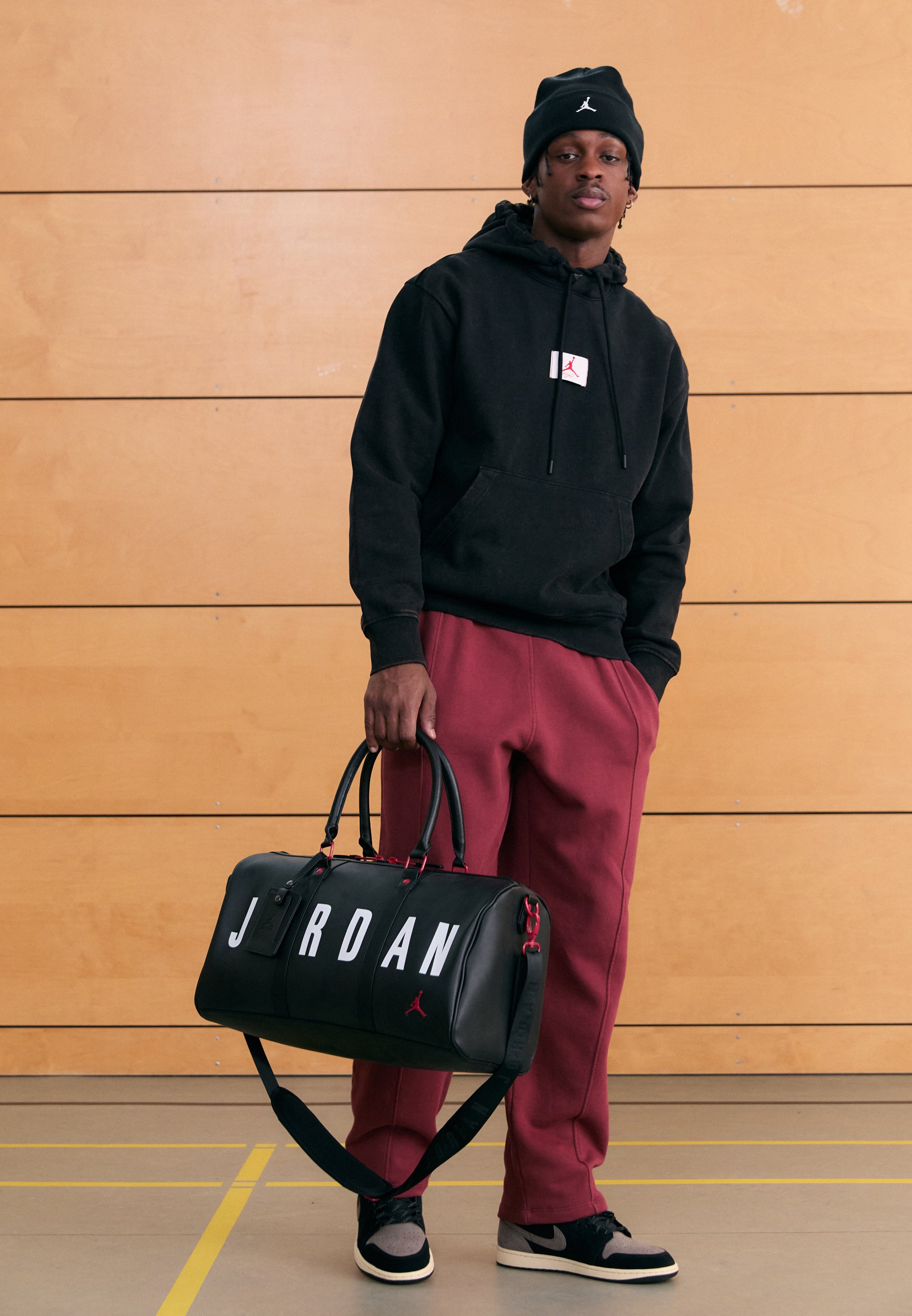 Jordan JUMPMAN DUFFLE UNISEX - Bolsa de deporte - black/white