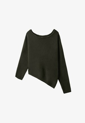 Stradivarius, ASYMMETRIC KNIT SWEATER 08537650 - Jumper - khaki