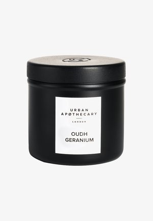 LUXURY IRON TRAVEL CANDLE - Scented candle - oudh geranium