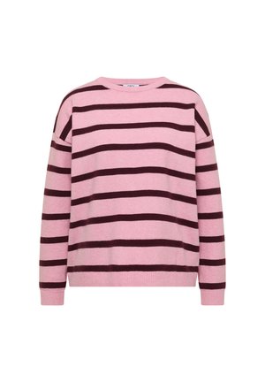 Cecil, PULLOVER MIT BOAT NECK UND STREIFEN - Striktrøje - mellow rose melange