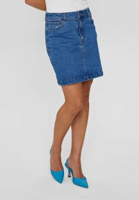 Nümph NULULU - A-silueta svārki - medium blue denim