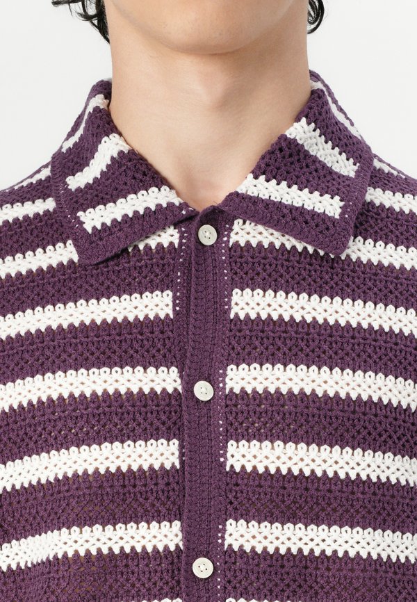 STRIPES RASCHEL SWOLO - Cardigan - purple2