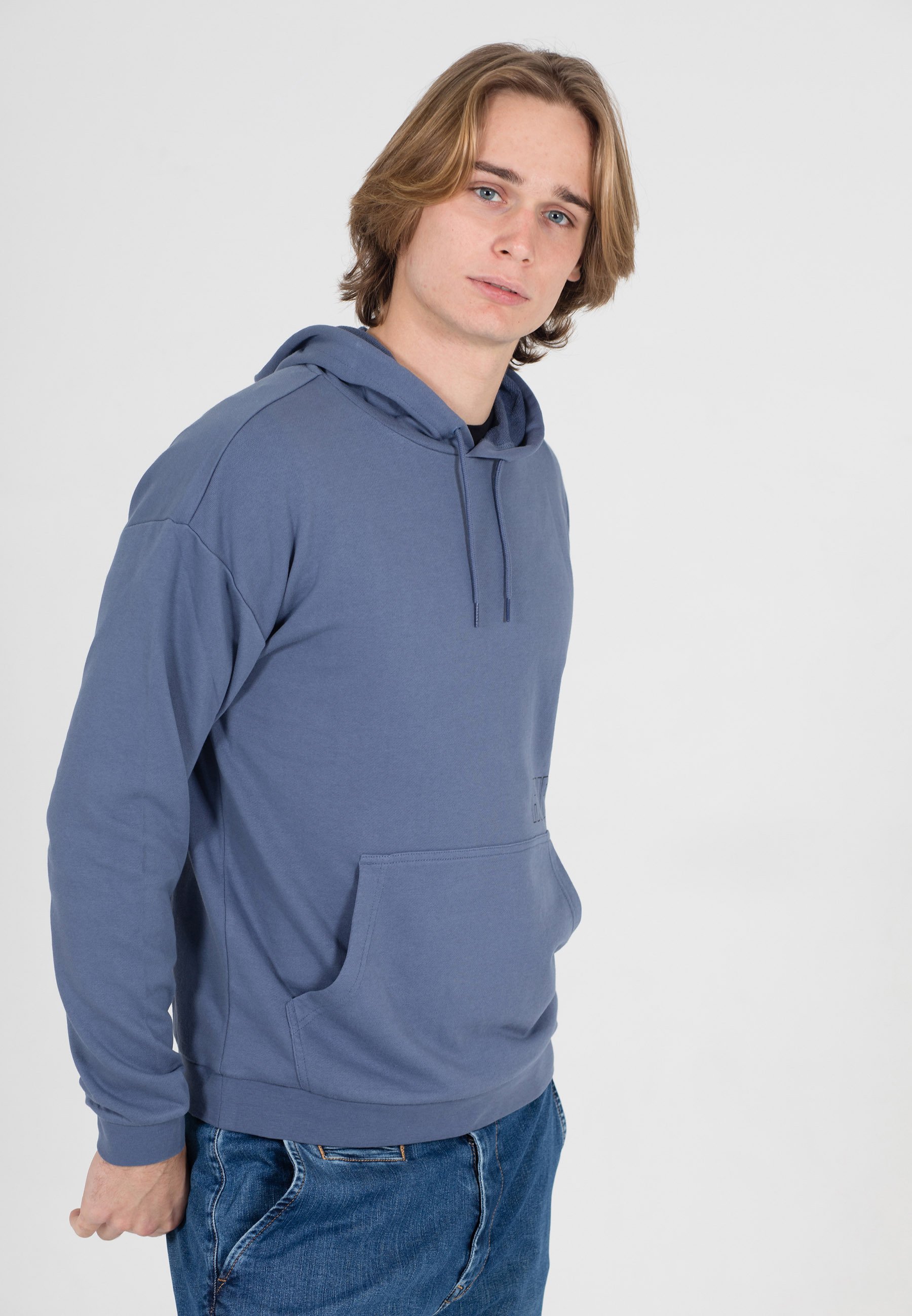 diffused blue hoodie