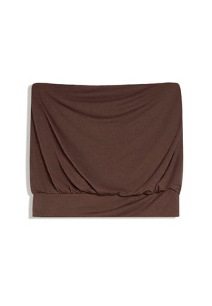 Bershka, CORSET BELT - BANDEAU TOP - Top - dark brown