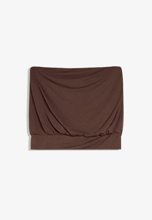 Bershka, CORSET BELT - BANDEAU TOP - Top - dark brown