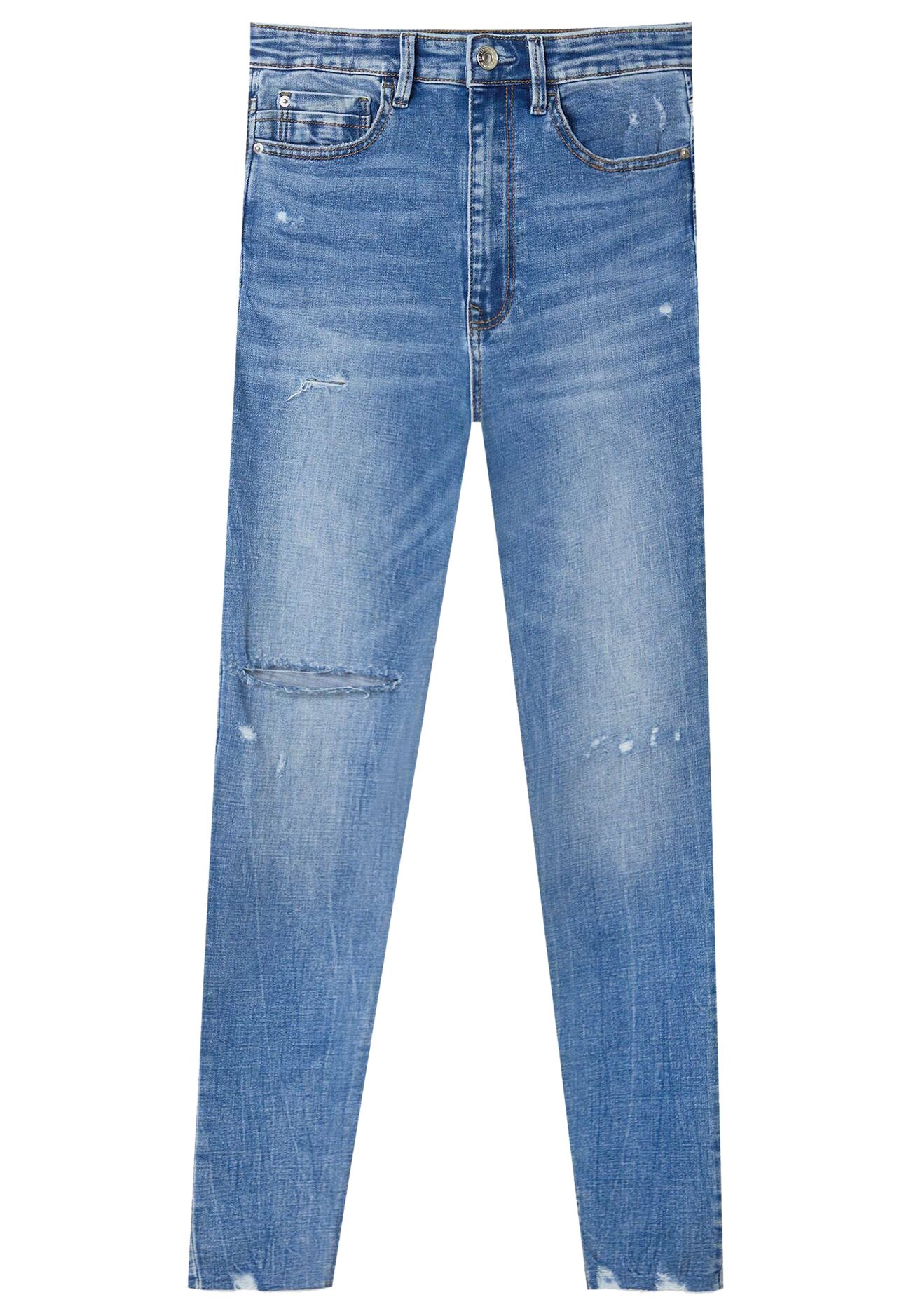 Stradivarius MIT SEHR HOHEM BUND - Jeans Skinny Fit - blue denim -  Zalando.de