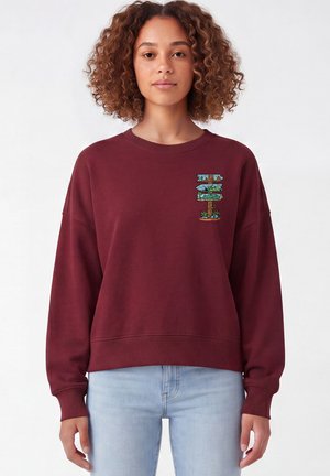 watapparel, ADVENTURE IS EVERYWHERE - Sweatshirt - burgundy