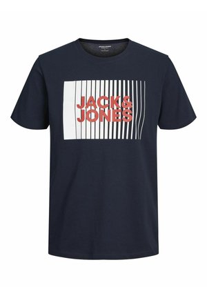 Jack & Jones Junior JJECORP LOGO PLAY O NECK  - T-Shirt print - navy blazer