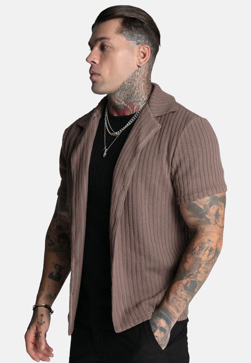 SIKSILK TEXTURED RESORT - Skjorta - brown