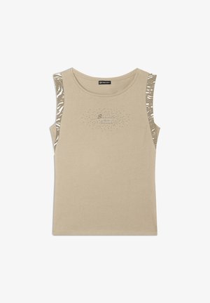 Freddy SENZA MANICHE CON DETTAGLI - Top - irish cream zebra animalier