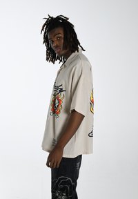 Ed Hardy FLAMES CAMP  - Shirt - ecru
