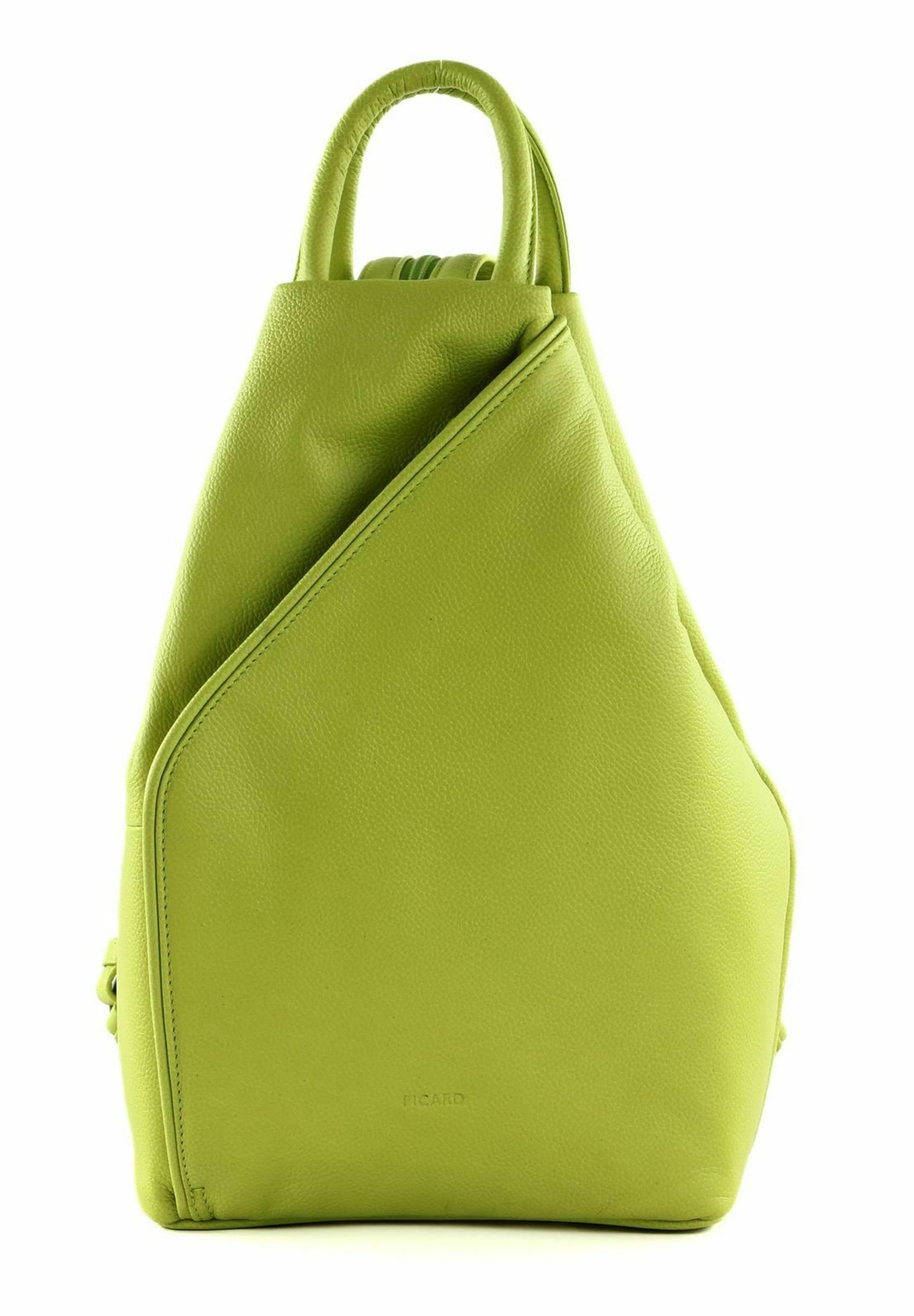 Sac à Dos PICARD Luis En Cuir, Couleur Citron Vert - Neuf Sous Pochette