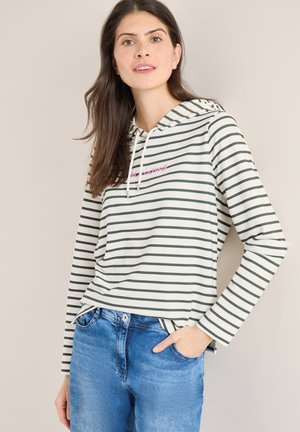 Cecil GESTREIFTES HOODIE - Langærmet T-shirt - grün