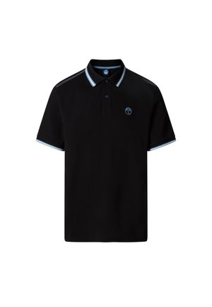 North Sails, WITH STRIPED TRIMS - Poloshirt - black