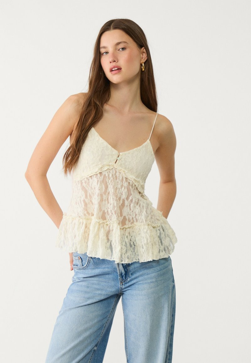 Stradivarius - Top - beige, Enlarge
