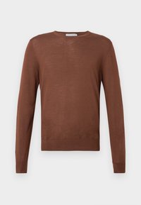 CONNOR - Strikkegenser - warm chokolate