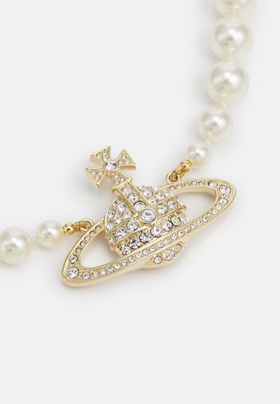 Vivienne Westwood ONE ROW PEARL BAS RELIEF złoty