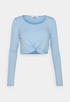 WAL G., KARINA TIE TOP
 - Long sleeved top - dusty blue