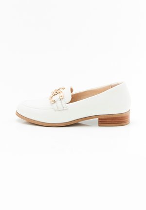 AVEC CHAÎNETTE - Chaussons - blanc cassé
