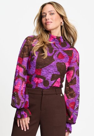 POM Amsterdam, TURTLENECK - RUBY LACE COLOURFUL BOWS - Blouse - multi colour