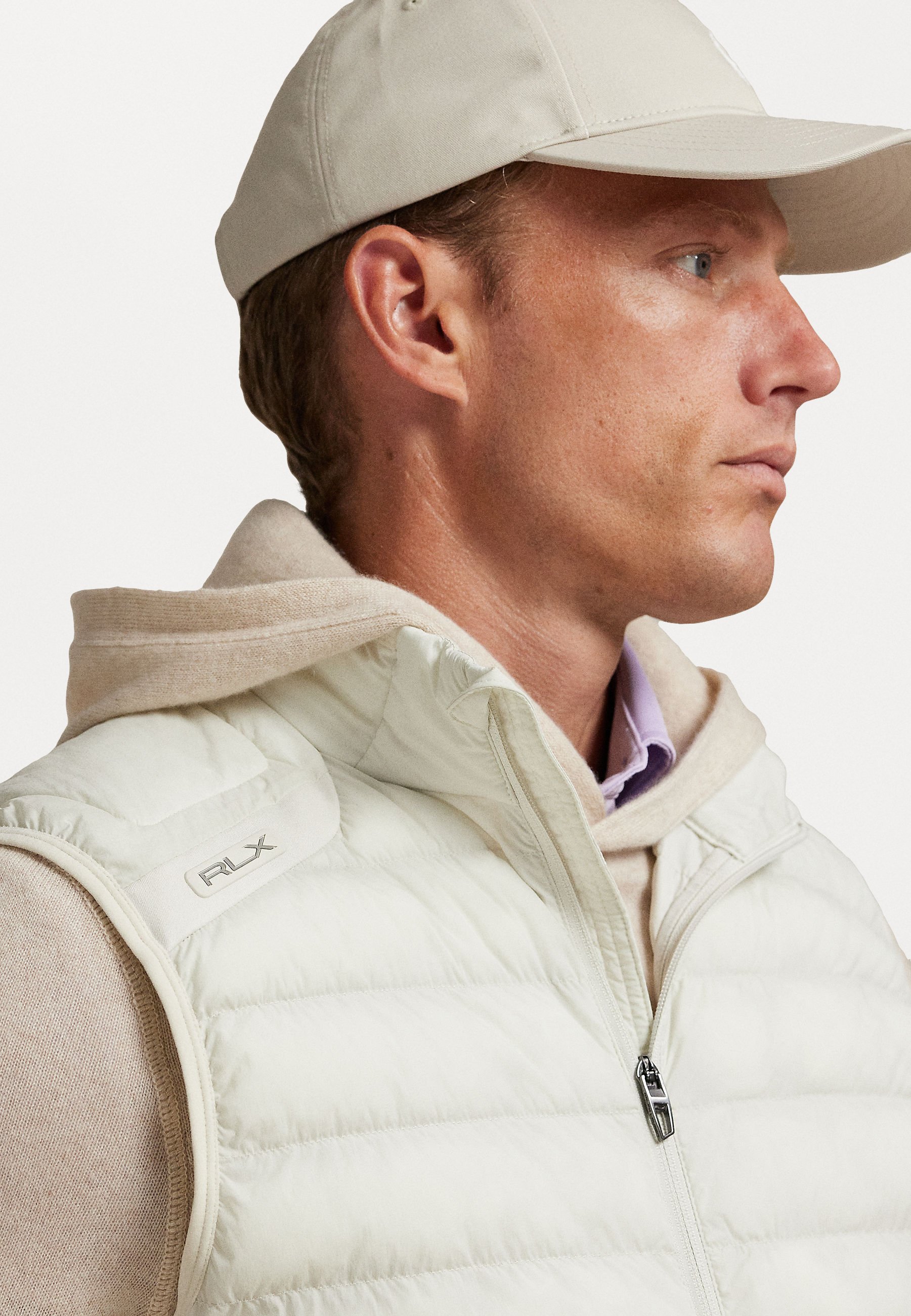 Polo Ralph Lauren FULL ZIP VEST - Waistcoat - stone pebble/light
