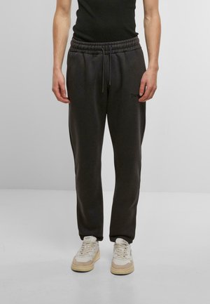 LOGO  - Tracksuit bottoms - acid washed black