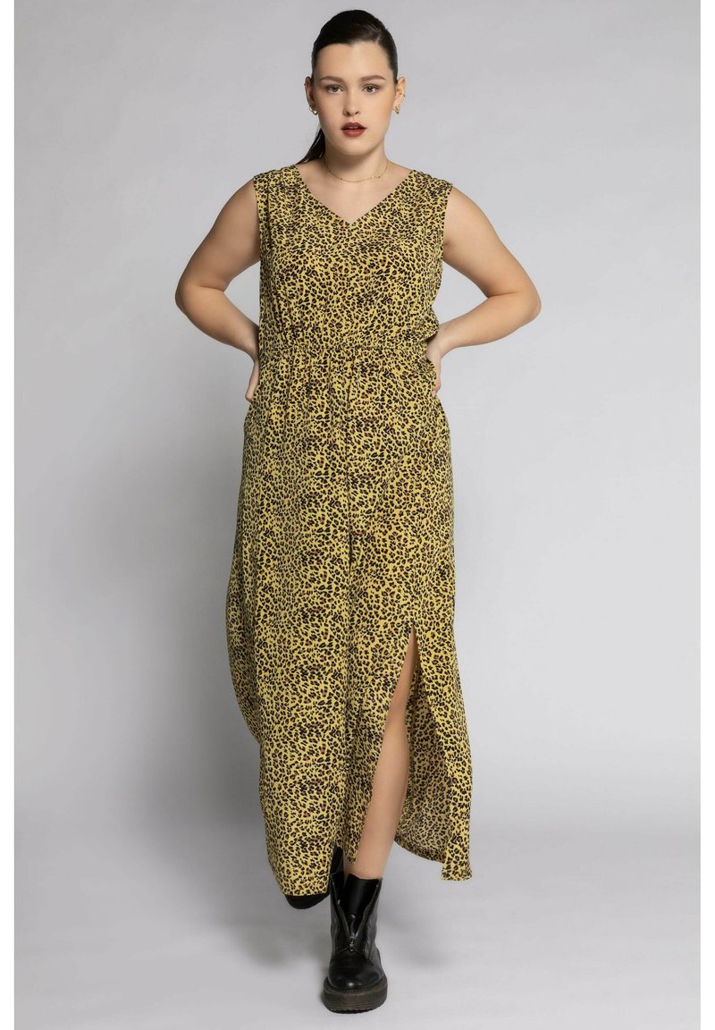 Abito Maxi Donna Studio Untold Con Stampa A Piastrelle – Linea A, Vita Elasticizzata, Mezze Maniche, Girocollo - 3